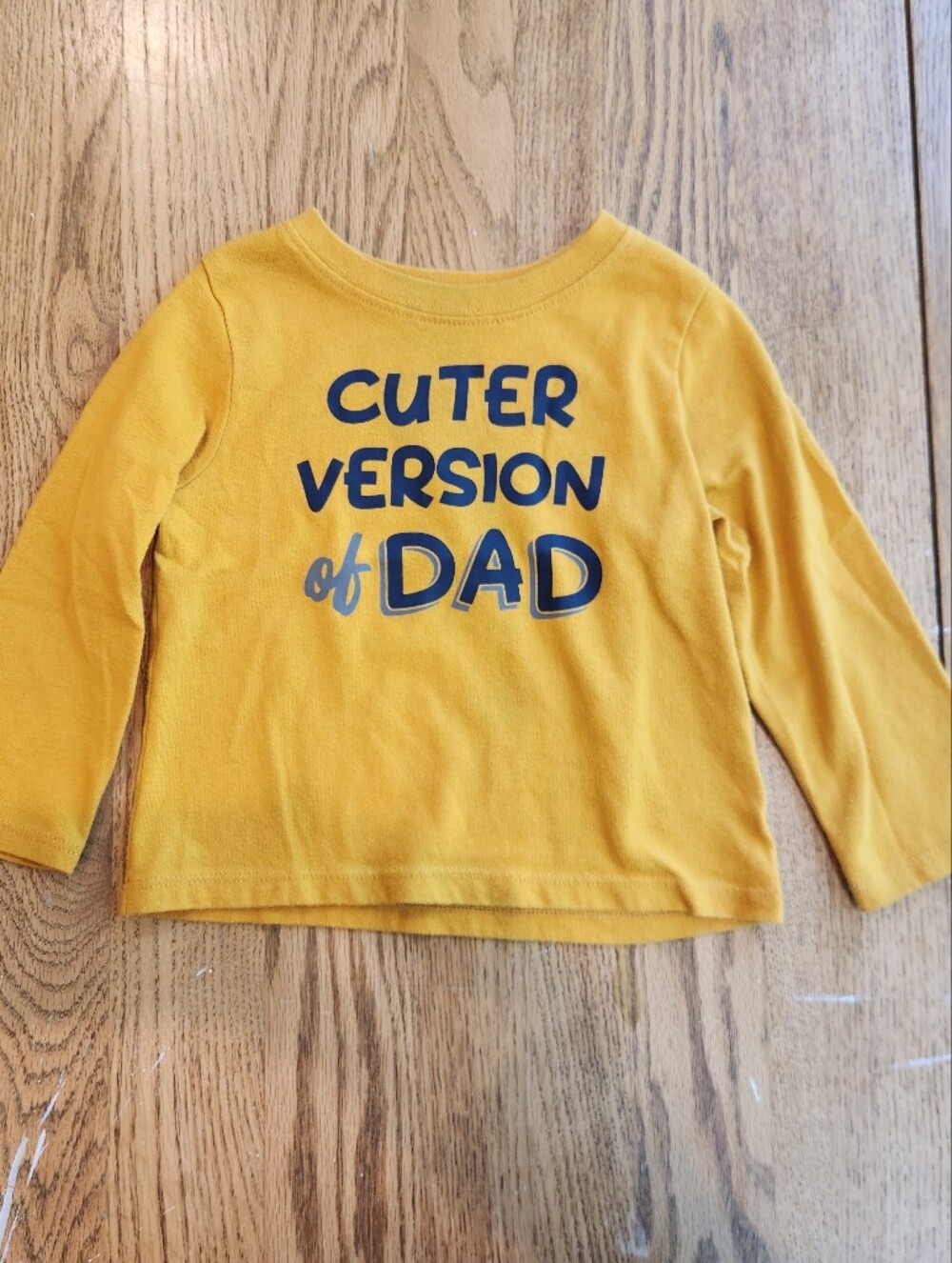 Garanimals Baby Yellow Long-Sleeve Tee with 'Cuter Version of Dad' Graphic